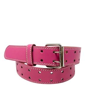 Vintage Y2K Genuine Pink Leather Belt